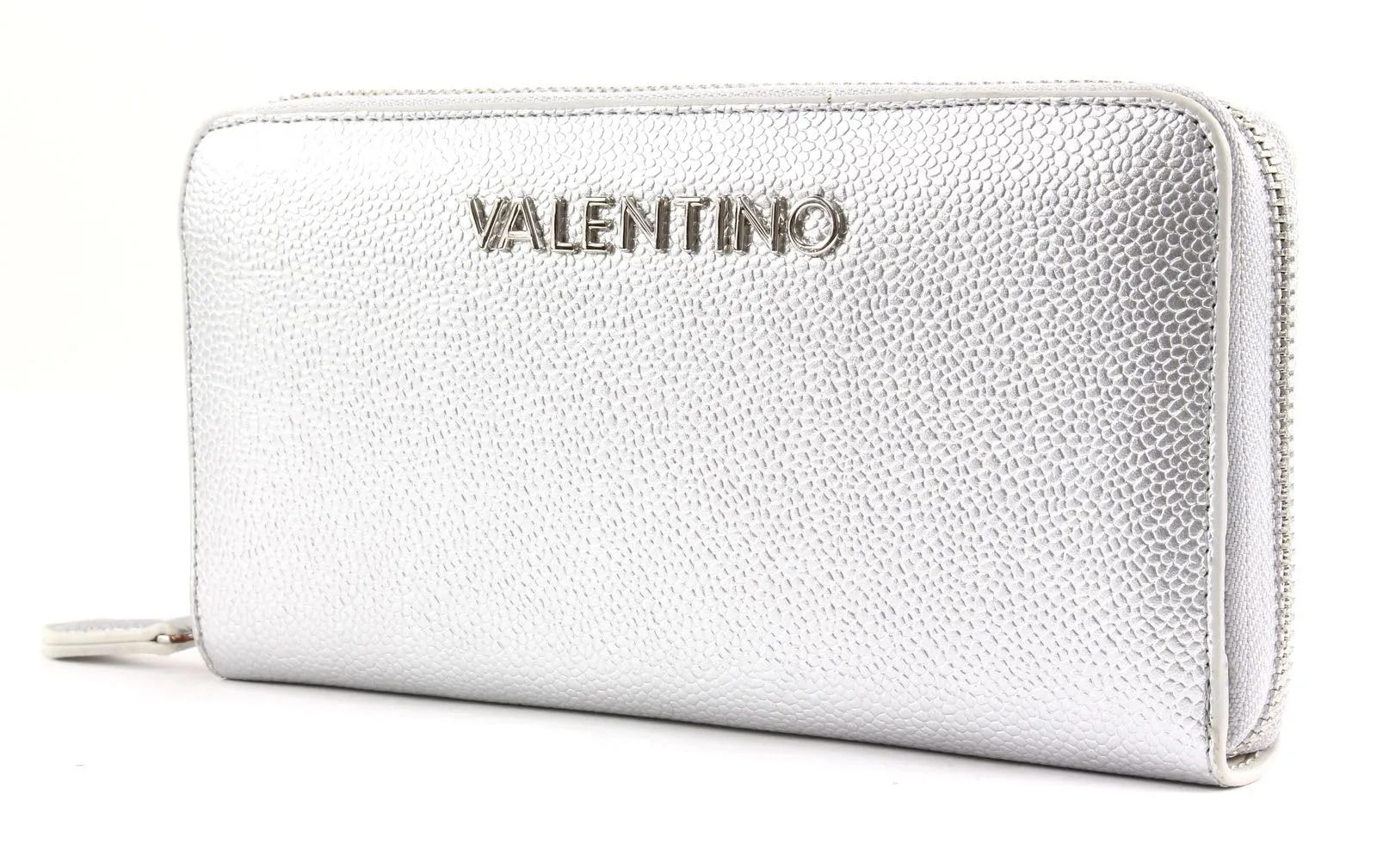 Valentino by Mario Divina - Portafogli Donna, Argento, 2.5x10.5x14.5 cm (B x H T)