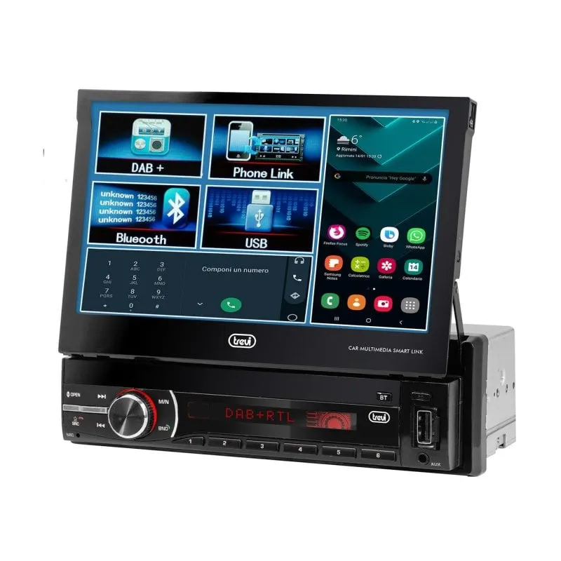 Autoradio Trevi MDV 6380 DAB Nero 1 DIN 200W 4 Canali 7" TFT Autoradio Trevi MDV 6380 DAB Nero 1 DIN 200W 4 Canali 7" TFT