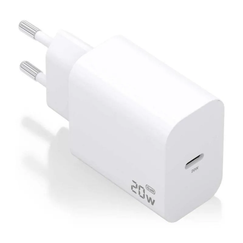 Caricatore GaN AISENS A110-0938 20W USB-C Bianco Compatto Efficiente
