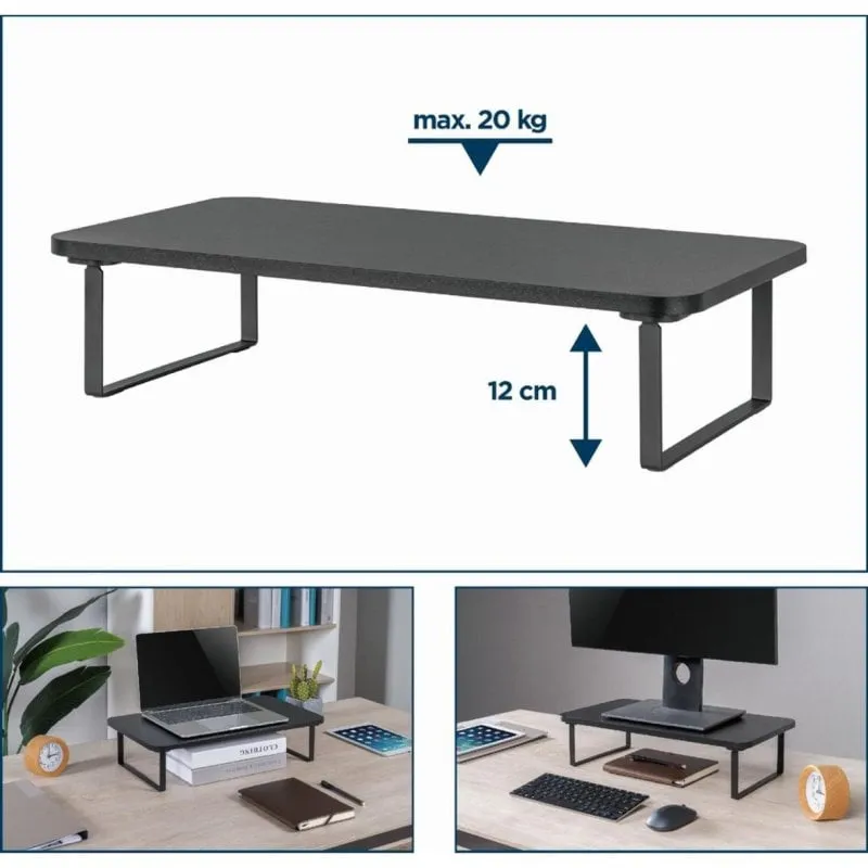 Supporto Monitor Gembird MS-TABLE-03 Nero 20 kg Supporto Monitor e Laptop Supporto Monitor Gembird MS-TABLE-03 Nero 20 kg