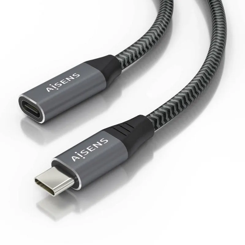 Cavo USB-C AISENS 3.2 Gen2x2 20Gbps 5A 100W 1.5m Grigio Cavo USB-C AISENS 3.2 Gen2x2 20Gbps 5A 100W 1.5m Grigio