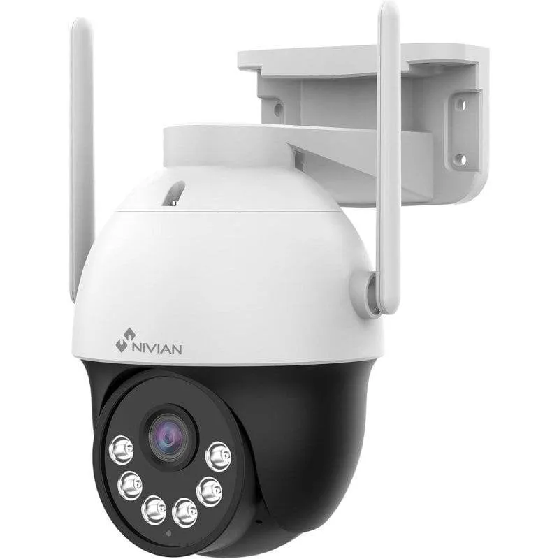Videocamere di sorveglianza Nivian NV-MOTOCAM30-W6 2K Visione Notturna Esterna Rilevamento IA Audio Bidirezionale
