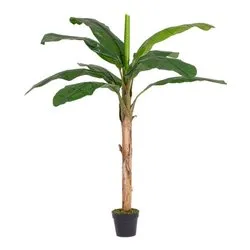Pianta artificiale Banano con 10 foglie (180cm) 0173158