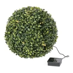 Pianta artificiale Bosso sintetico verde con led (28cm) 0790478
