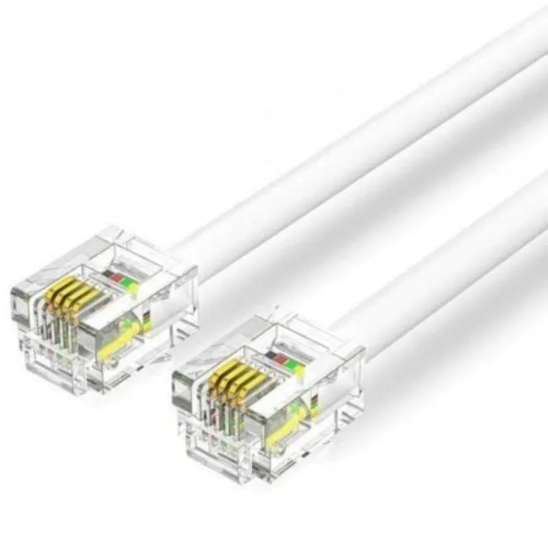 Cavo Telefono Vention IQBWJ RJ11 6P4C 5m Bianco Cavo Piatto Professionale