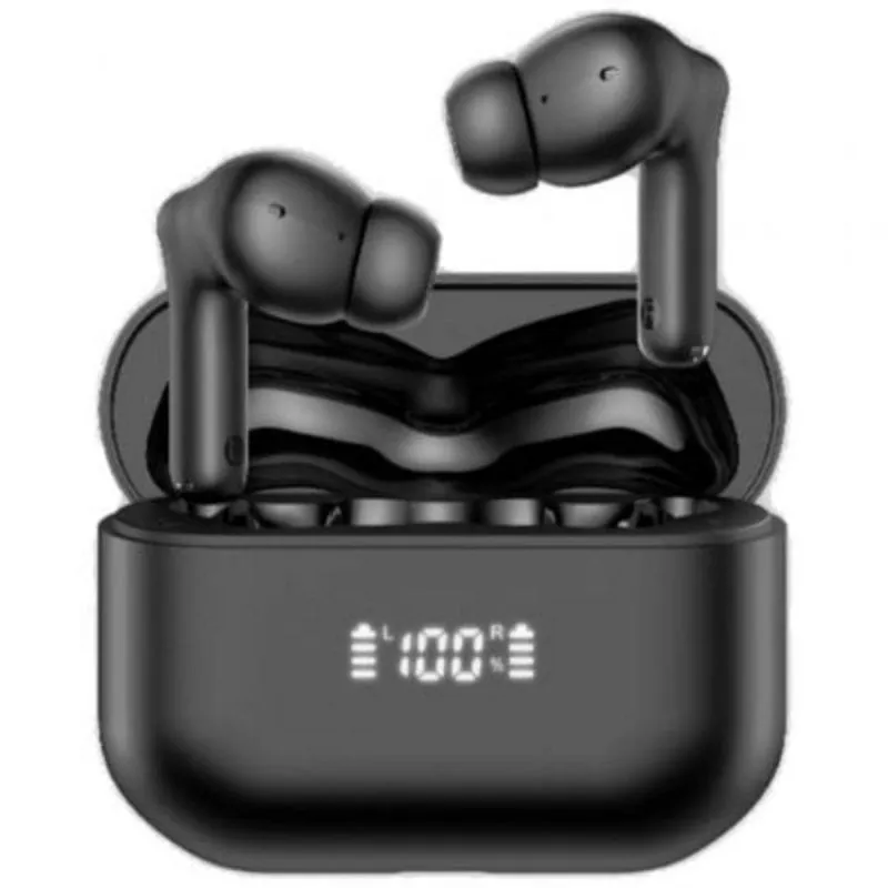 Auricolari Daewoo wireless Bluetooth 5.4 con cancellazione rumore ANC e custodia nera