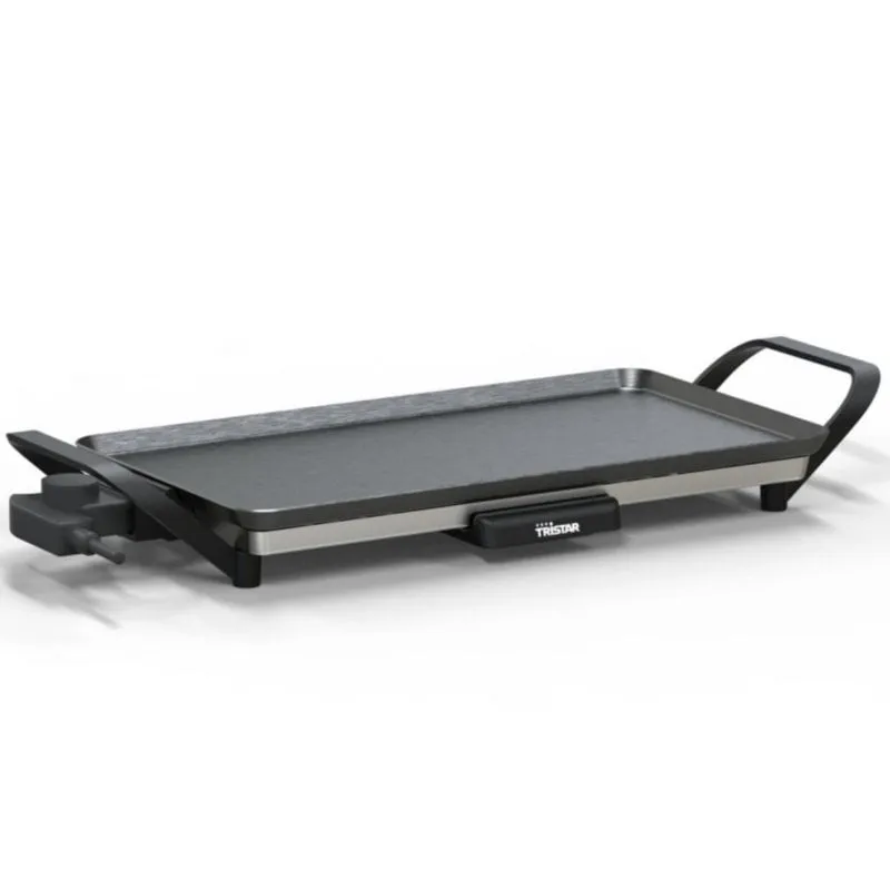 Plancha de Asar Tristar BP-2667 2000W 46x26cm Manijas Removibles Nera