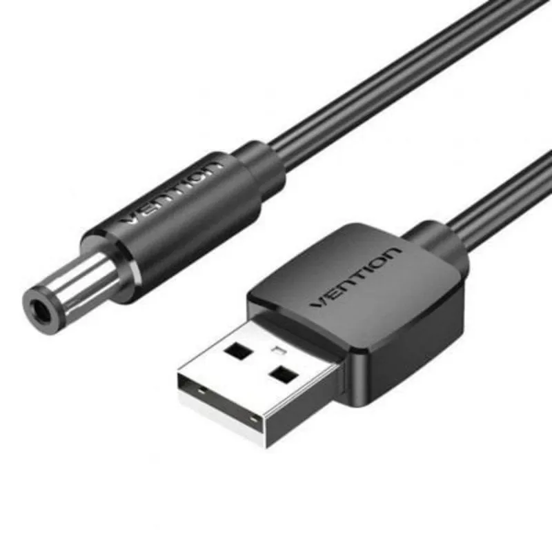 Cavo Alimentazione Vention CEXBG USB Macho DC 3.5mm 1.5m Nero