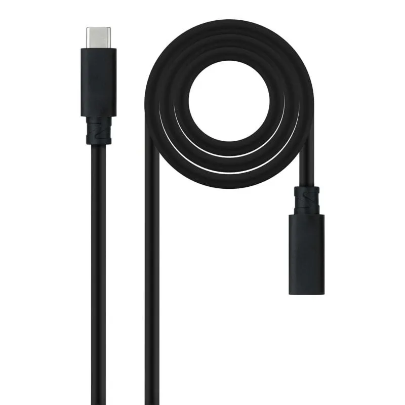 Cavo Prolunga USB-C 3.2 Gen2x2 Nanocable 10.01.4500 20Gbps 100W 0.5m Nero