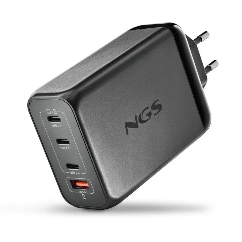 Caricatore da Parete NGS BUD 240W 3 USB-C 1 USB-A GaN Ultrarapido 240W