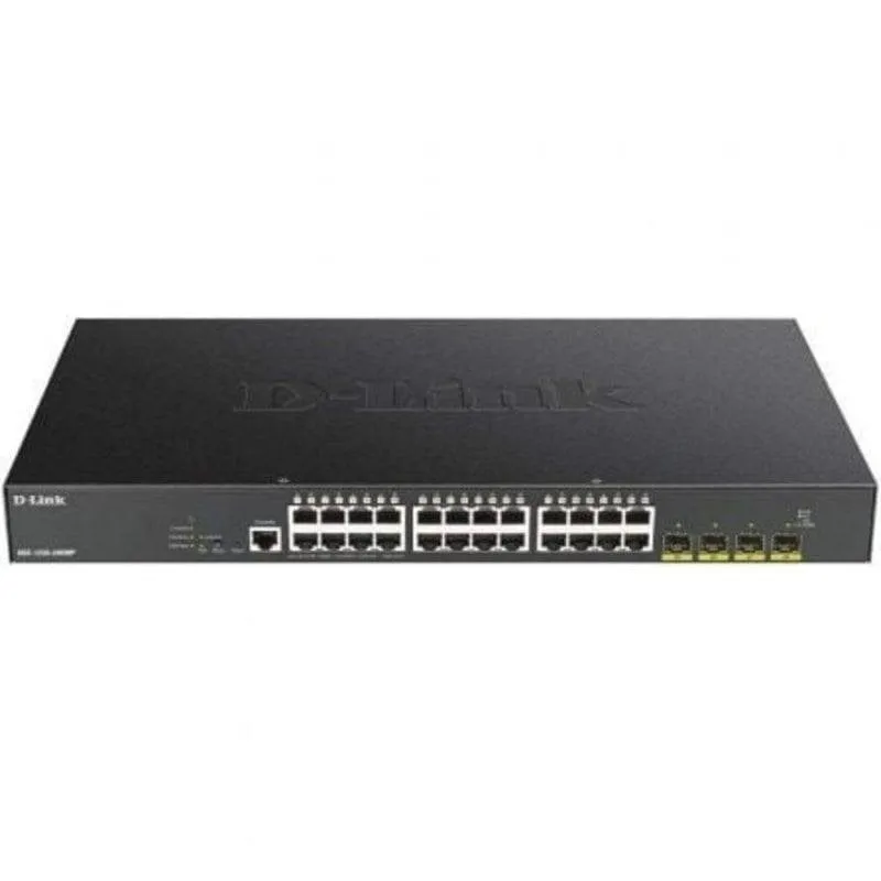 Switch Gestito D-Link DGS-1250-28XMP 28 Porte Gigabit 24 PoE+ 4 SFP+ 128Gbps Rack