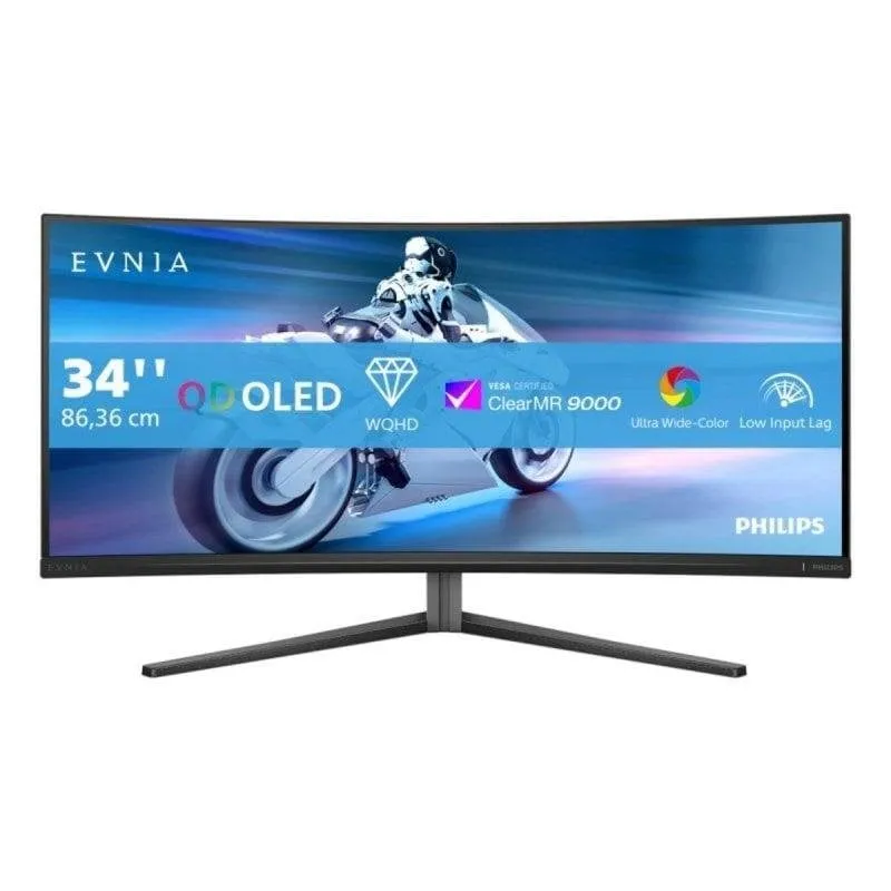 Monitor PC Philips Evnia 34M2C6500/00 34'' UltraWide QHD 175Hz QD-OLED Curvo 0,03ms