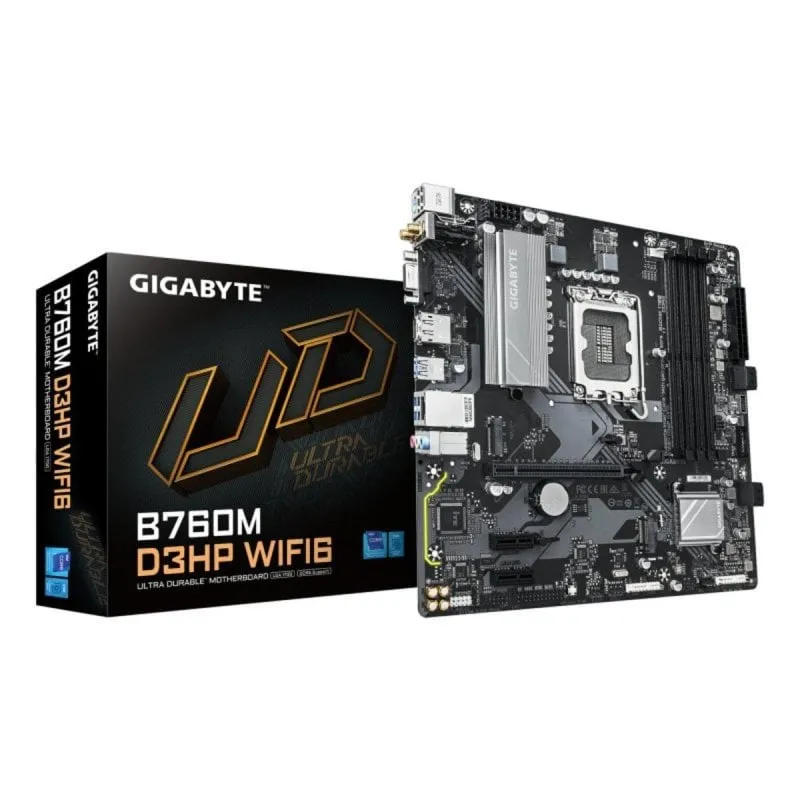 Scheda Madre Gigabyte B760M D3HP WiFi6 DDR5 Intel LGA 1700 Micro ATX Scheda Madre Gigabyte B760M D3HP WiFi6 DDR5 Intel LGA 1700 Micro ATX