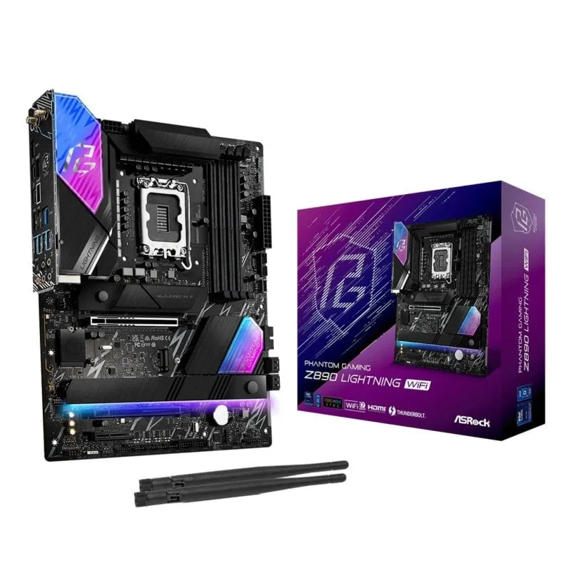 Placa Base ASRock Intel Z890 Socket 1851 ATX Z890 Lightning WiFi DDR5 Wi-Fi 7 PCIe 5.0