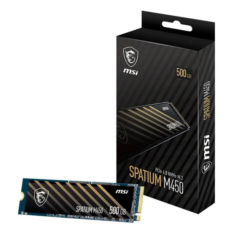 SSD MSI Spatium M450 500GB PCIe 4.0 NVMe 3000 MB/s SSD MSI Spatium M450 500GB PCIe 4.0 NVMe 3000 MB/s