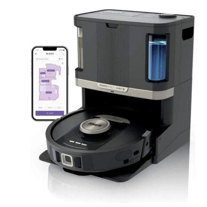 Robot Aspirapolvere e Lavapavimenti Shark PowerDetect NeverTouch Pro 2-in-1 con Autosvuotamento Navigazione LiDAR 650W