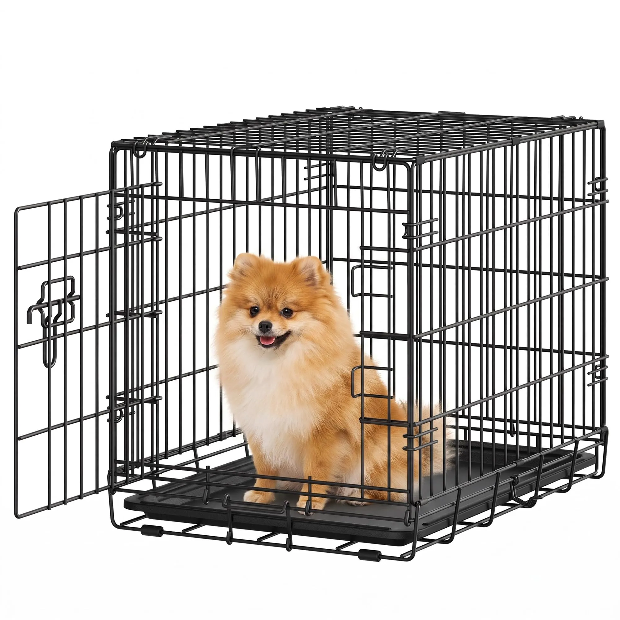 Feandrea Gabbia per Cani, 1 Porta, Pieghevole, 61,5 x 44 x 50 cm