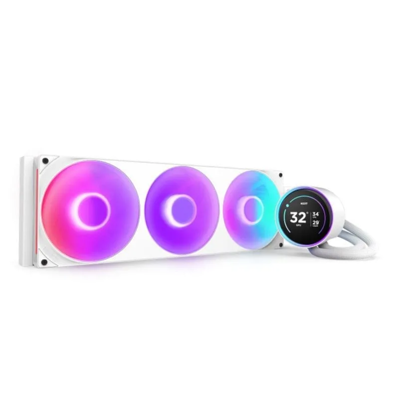 Dissipatore NZXT Kraken Elite V2 RGB 420mm Ventilatore 140mm Bianco