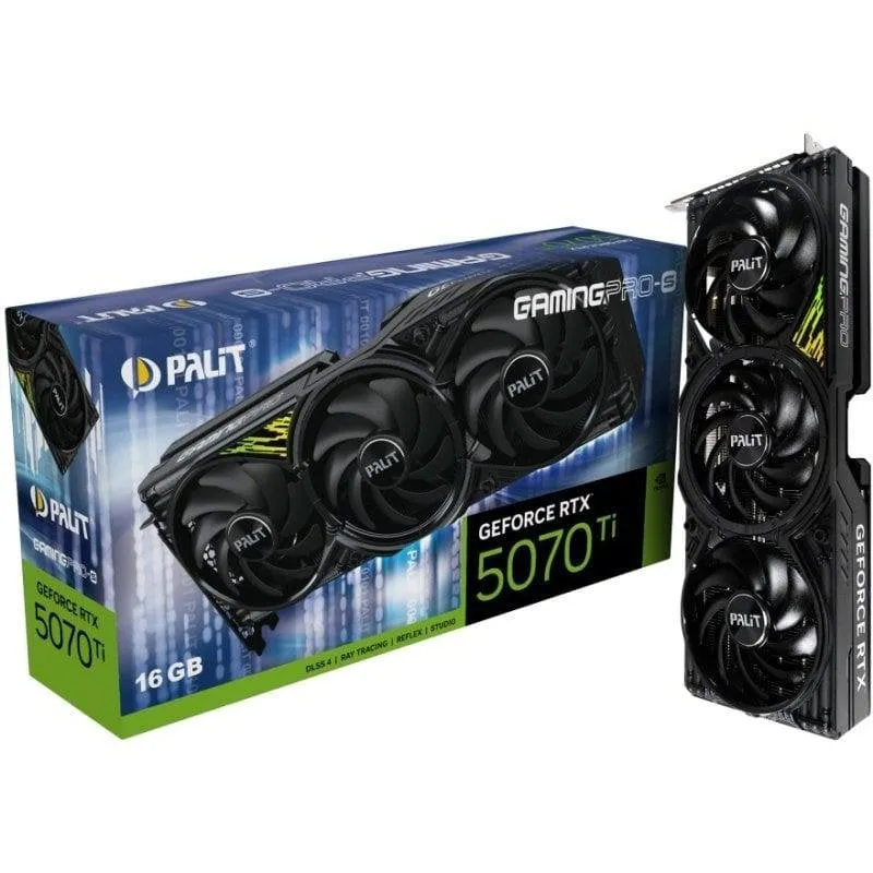 Scheda Grafica Palit GeForce RTX 5070 Ti GamingPro-S 16GB GDDR7 Reflex 2 RTX AI DLSS4
