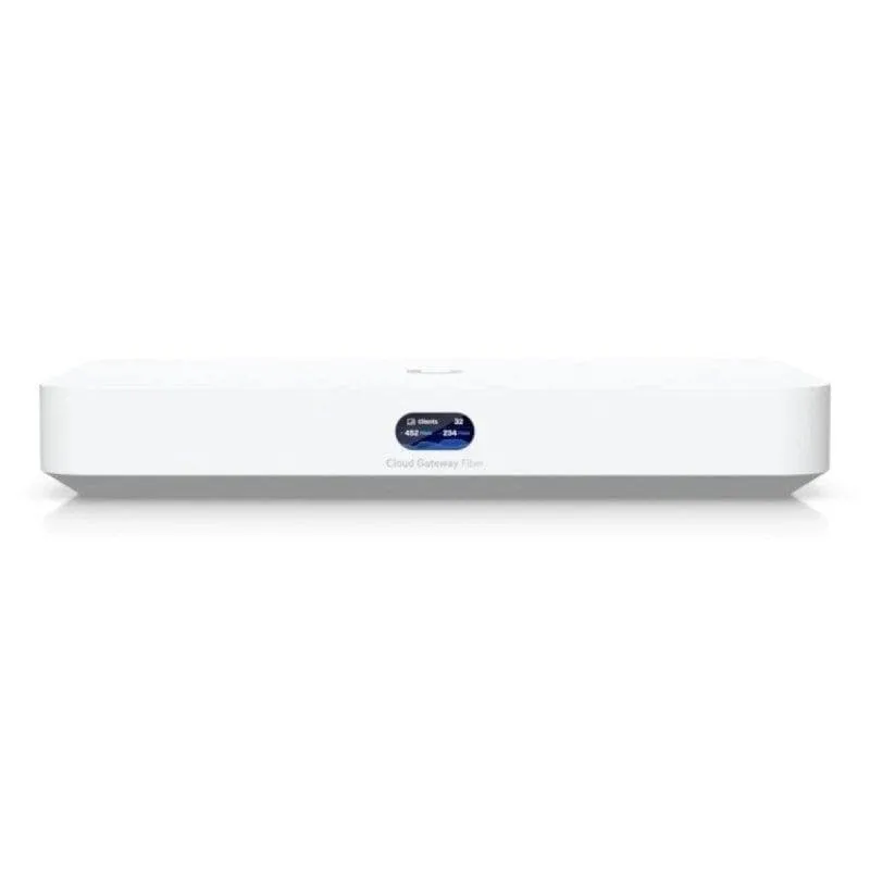 Router Ubiquiti UCG-Fiber Fibra 10Gbps ARM Cortex PoE LCM Bianco