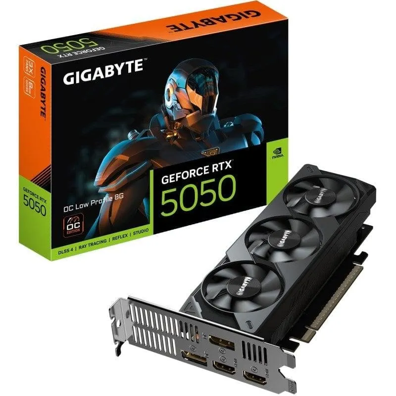 Scheda Grafica Gigabyte GeForce RTX 5050 OC Low Profile 8GB GDDR6 Reflex 2 RTX AI DLSS4