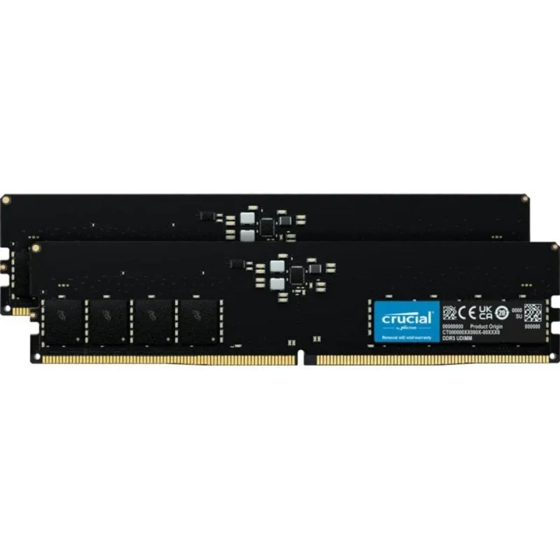 Memoria Crucial 64 GB DDR5 5600 MHz 2x32 GB con Latencia CAS 46 Memoria Crucial 64 GB DDR5 5600 MHz 2x32 GB con Latencia CAS 46