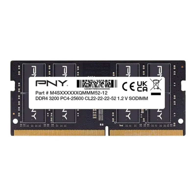 Modulo RAM PNY 16 GB DDR4 3200 MHz 1 x 16 GB Portatile CAS 22 Modulo RAM PNY 16 GB DDR4 3200 MHz 1 x 16 GB Portatile CAS 22