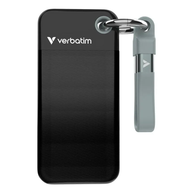 SSD Verbatim Pocket 2 TB USB Tipo C 3.2 Gen 2 1000 MB/s Nero Grigio SSD
