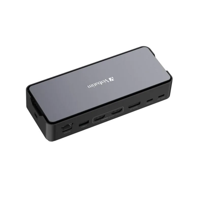 Hub Verbatim CDS-15S USB 3.2 Gen 1 Type-C 100W HDMI 8K Ethernet Nero Grigio