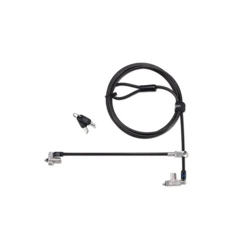 Candado Kensington N17 2.0 Doble Cabezal Llave Acero Negro PlataCandado Kensington N17 2.0 Doble Cabezal Llave Acero Negro Plata