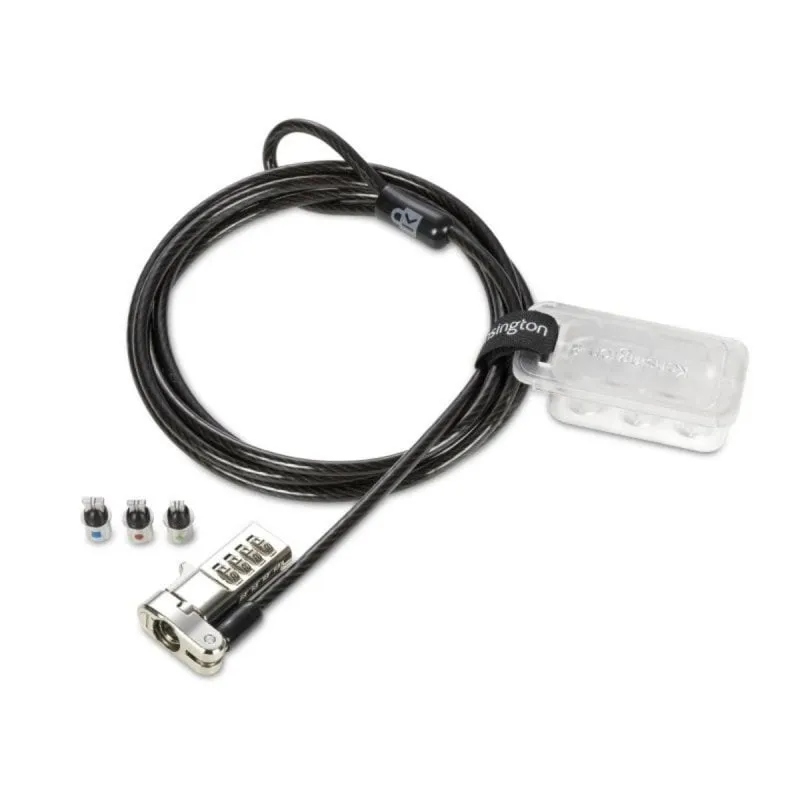 Lucchetto combinazione Kensington universale 3-in-1 per laptop 1,8 m nero acciaio