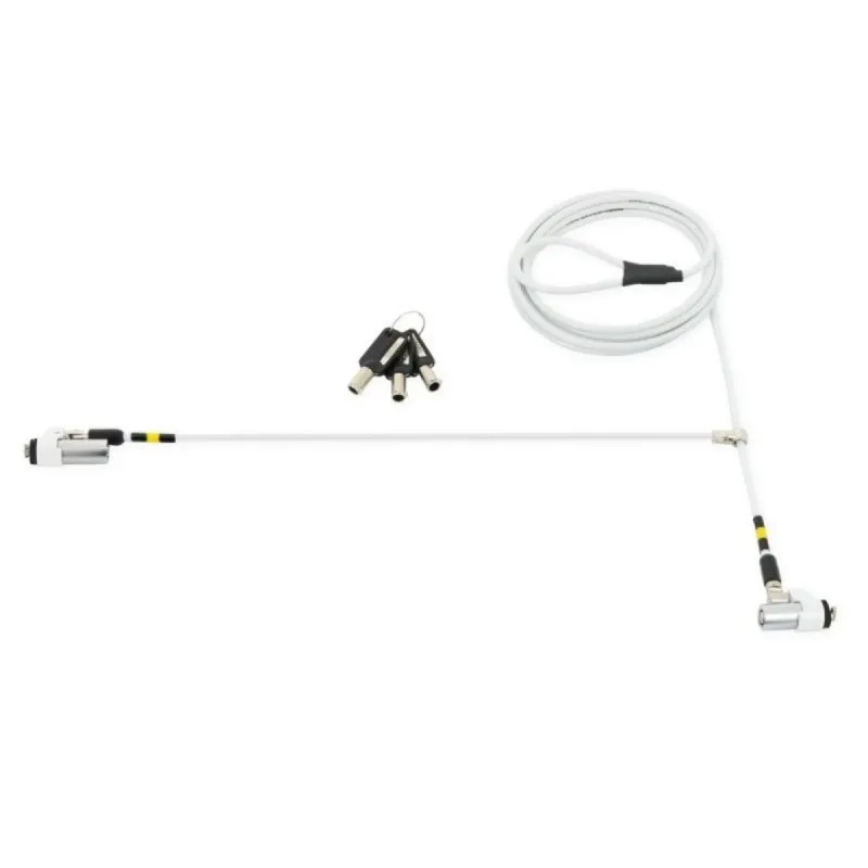 Cavo Antifurto Mobilis 001331 1,8 m Acciaio Bianco con Lucchetto a Chiave