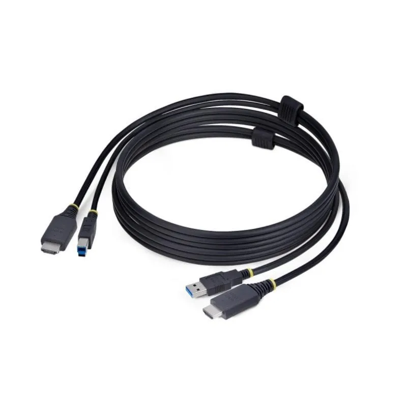 Cavo KVM StarTech.com HDMI 2.0 + USB 3.2 Gen 1 1,8m 4K 60Hz 5Gbps Nero