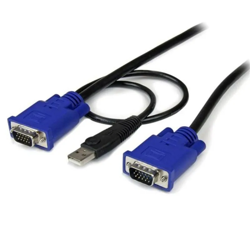 Cavo KVM StarTech 3m Ultra Sottile VGA USB 2-in-1 Nero Macho/Macho