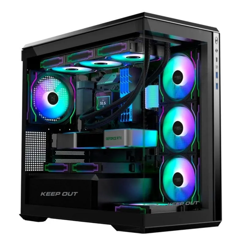 Case PC Keep Out XC-905 PRO+ Micro-ATX/ITX ARGB Vetro Temperato