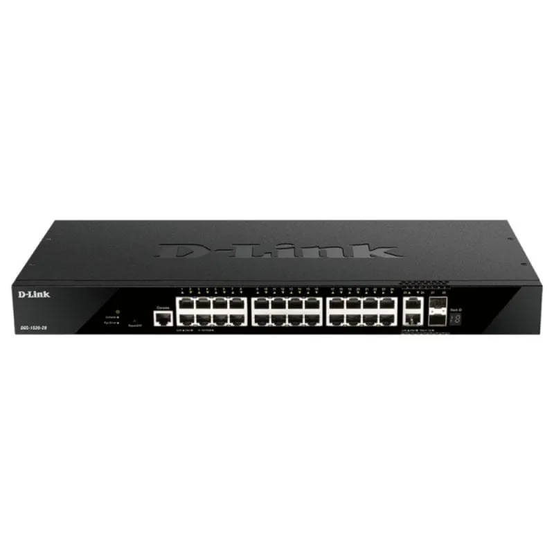 Switch D-Link DGS-1520-28 Gestito L3 10G Ethernet 26 Porte Rack 1U Nero