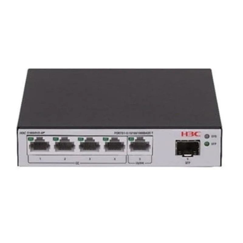 Switch H3C LS-1600V2-6P-GL 5x Gigabit RJ-45 1x SFP+ 12Gbps QoS VLAN Rack