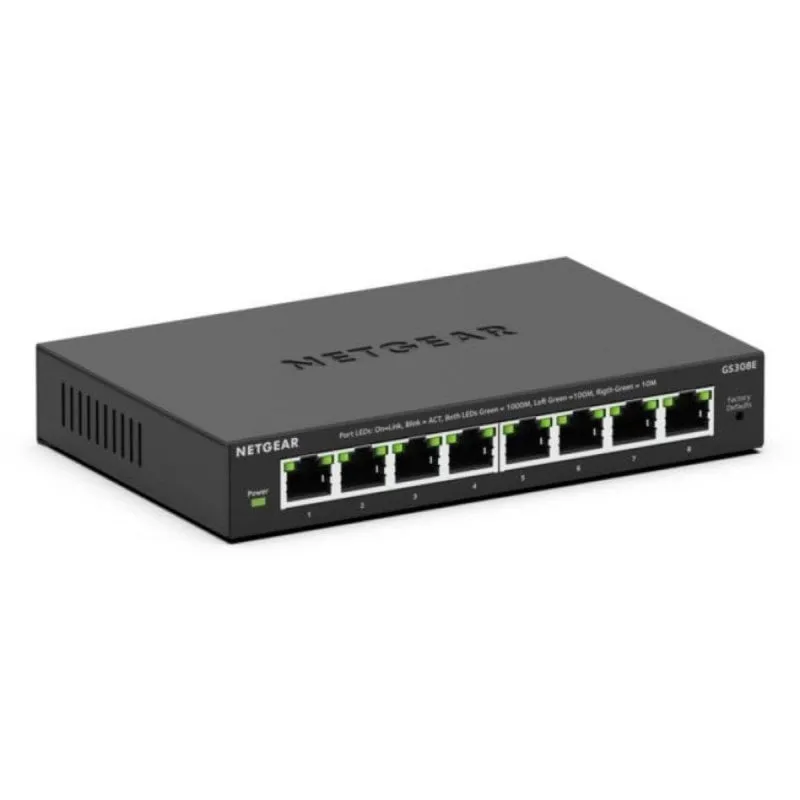 Switch Gestionato NETGEAR GS308E 8 Porte Gigabit L2/L3 Full Duplex Switch