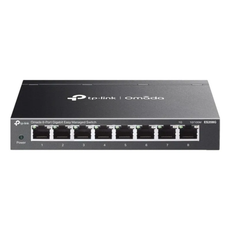 Switch Gestionato TP-Link Omada ES208G 8 Porte Gigabit Ethernet Montaggio a Parete