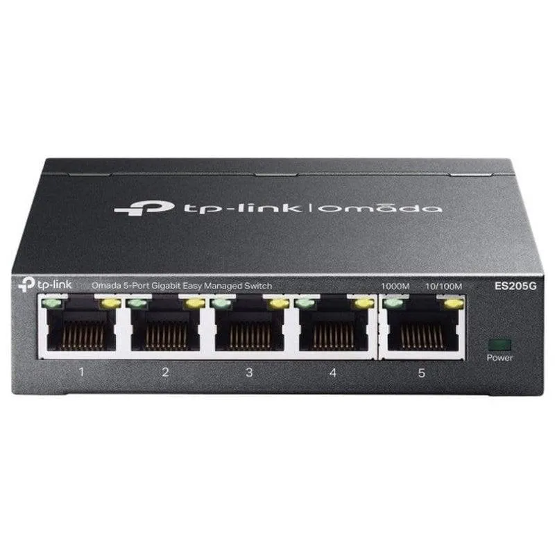 Switch TP-Link Omada ES205G 5 porte Gigabit PoE+ montaggio a parete