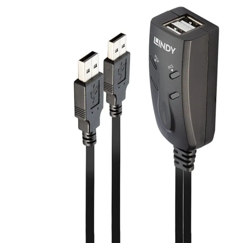 Switch KVM Lindy 32165 USB 2.0 2 Porte con 3 USB 2.0 Nero 1,1 m Switch KVM Lindy 32165 USB 2.0 2 Porte con 3 USB 2.0 Nero 1,1 m
