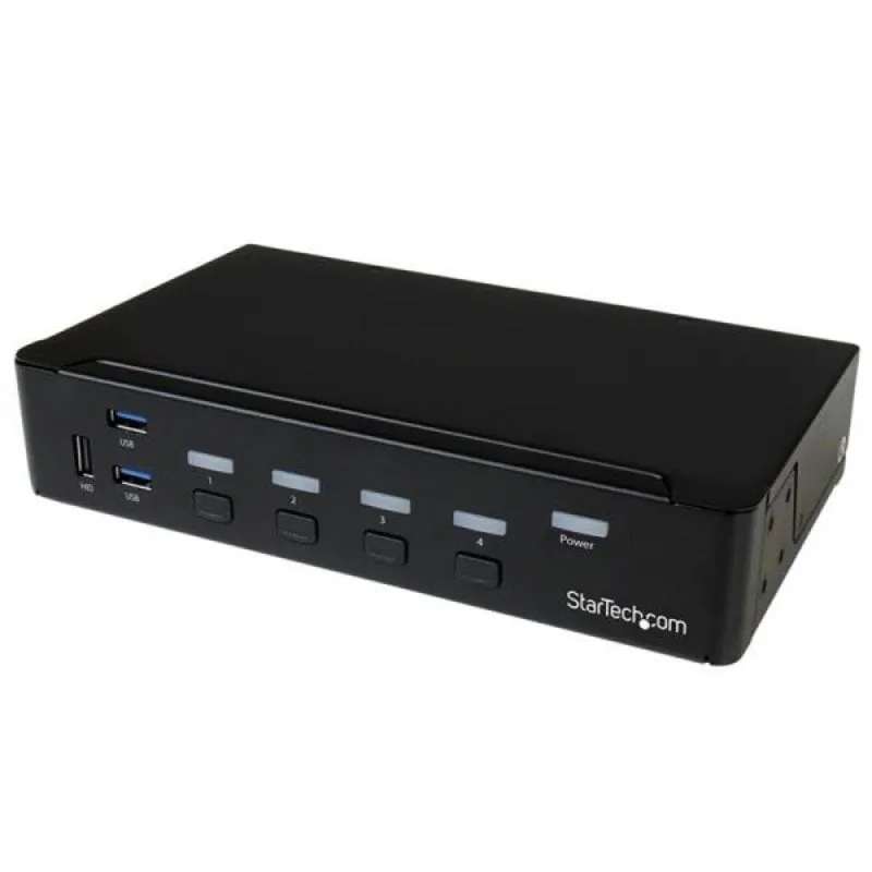 Conmutatore KVM USB 3.0 DisplayPort 4 Porte 4K Ultra HD 3840x2160 30Hz Nero