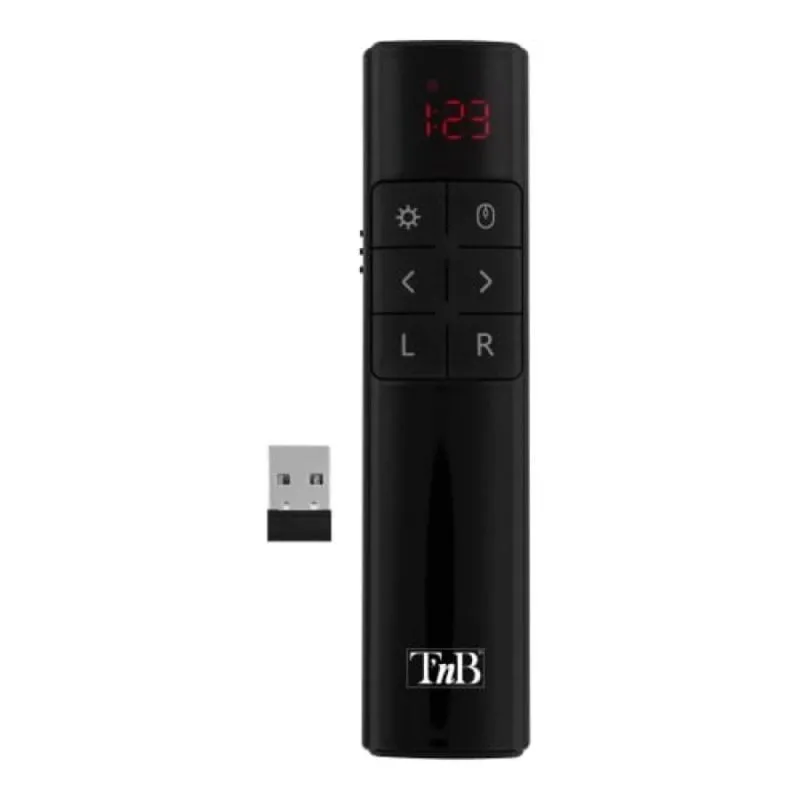 Laser Pointer T'nB AIRMOUSE2 Giroscopico Ricaricabile Nero Wireless 10m