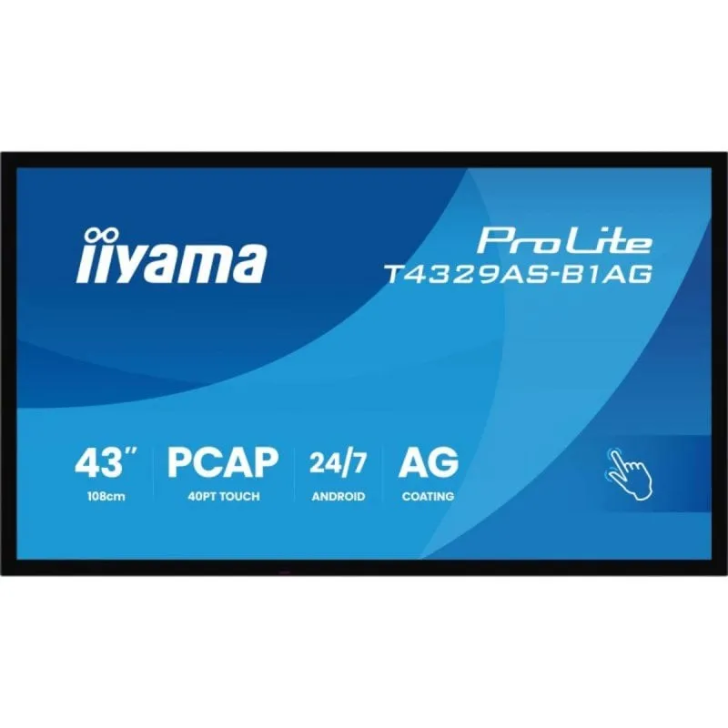 Pannello Interattivo iiyama T4329AS-B1AG 42.5" 4K Touch WiFi Android 14