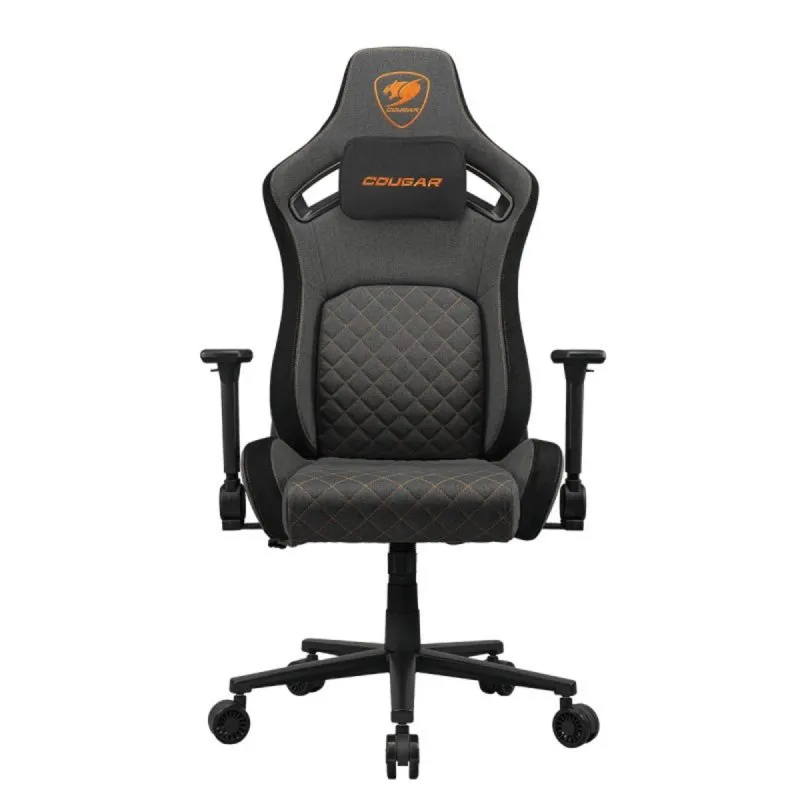 Sedia Gaming COUGAR CGR-DFF-GRB 120 kg Seduta Imbottita Tessuto Nero Grigio Arancione
