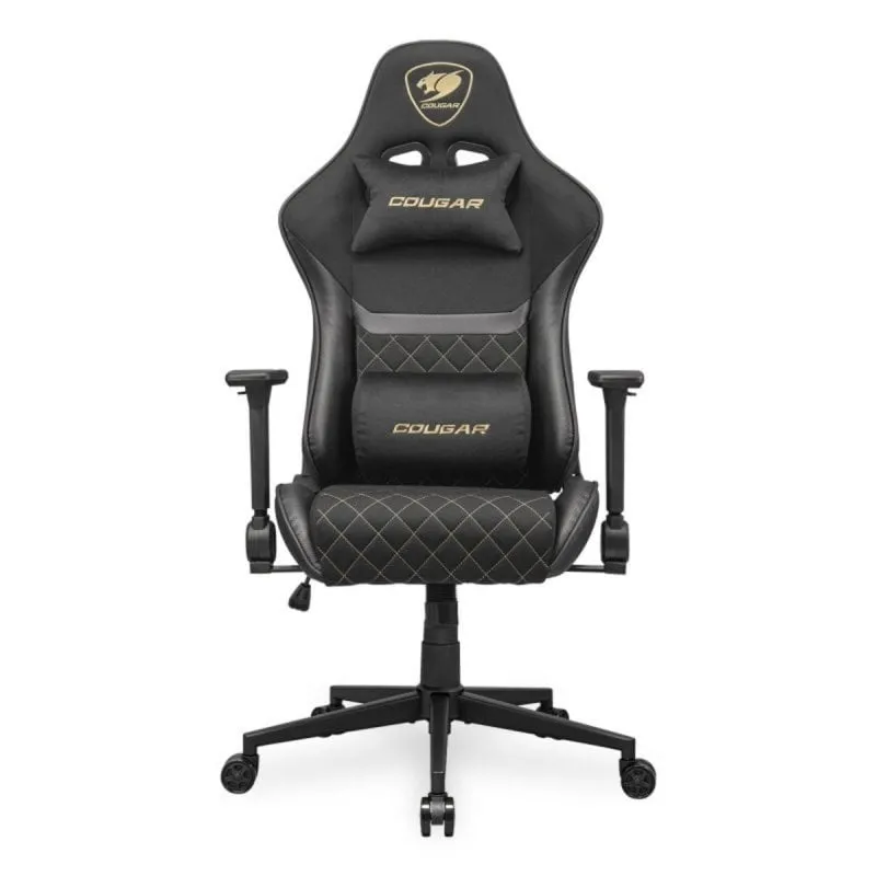 Sedia Gaming COUGAR Armor One V2 Gold F 120 kg Tessuto Nero Oro Reclinabile 4D