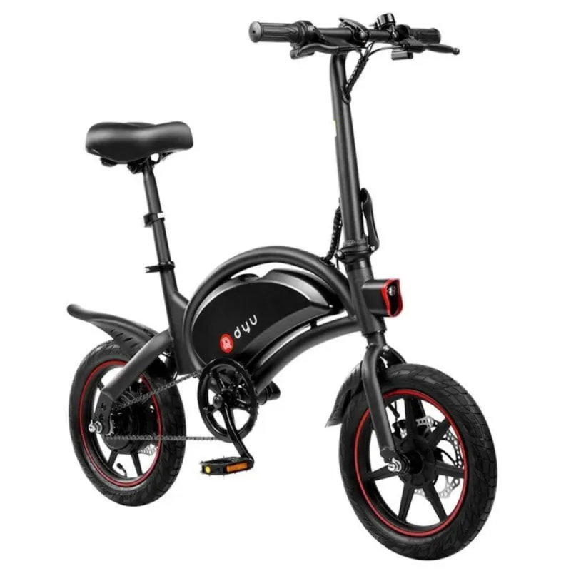 Bicicletta elettrica DYU D3F Motore 250W Batteria 36V 10Ah Pieghevole 14" Nero
