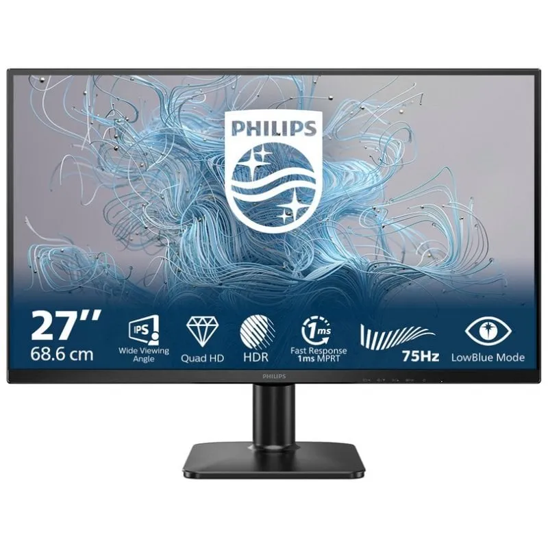 Monitor Philips 27E2N1500L/00 27" Quad HD HDR10 IPS LED 4ms Nero