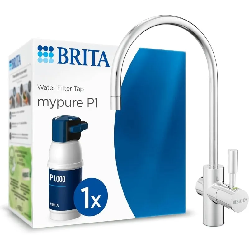 Sistema di filtrazione acqua BRITA mypure P1 Blu Bianco sotto lavello con cartuccia P1000