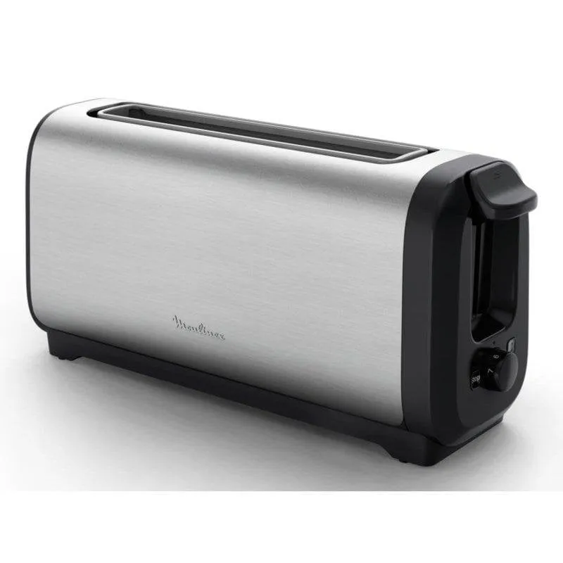 Tostapane Moulinex LS5S0DE0 2 fette 1 fessura lunga 1430 W 7 livelli Nero e acciaio inox